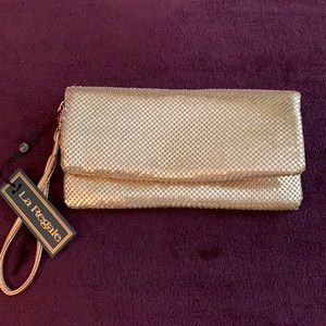 La Regale Rose Gold Wristlet Clutch
